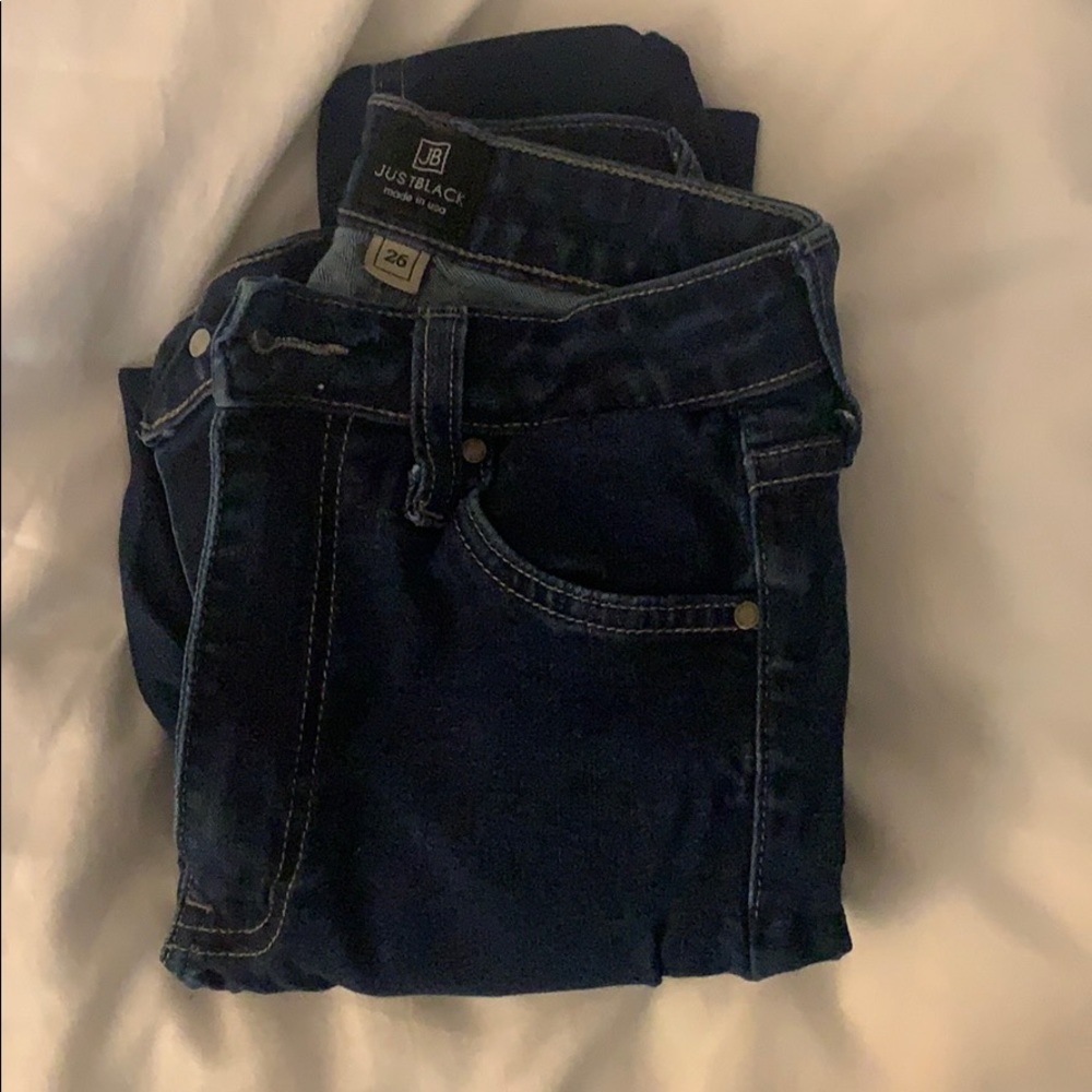 Just black denim skinny jeans